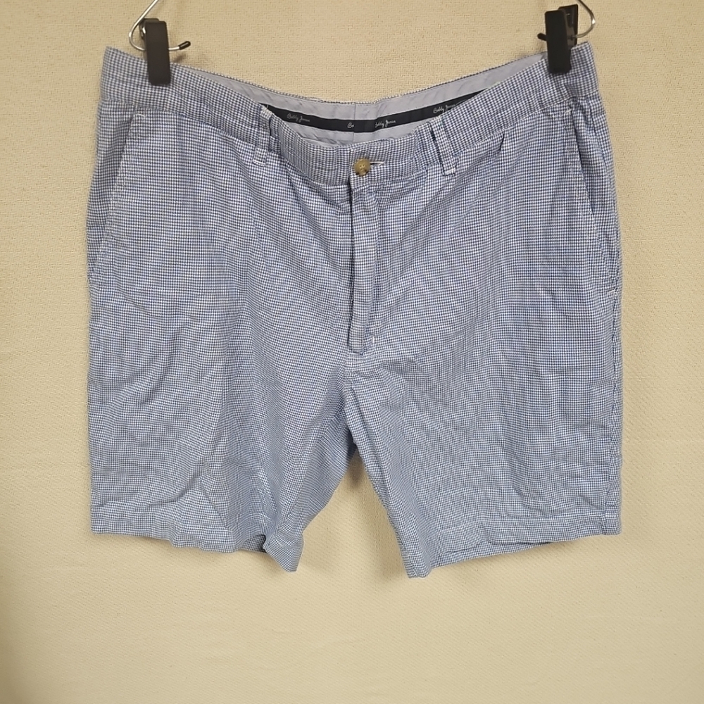 Men's Blue Checkered Shorts